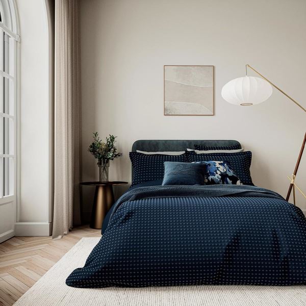 Imara Textured Bedding - Navy